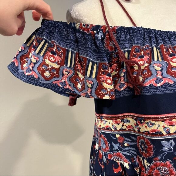 Knox rose floral open shoulder mini dress - Picture 3 of 14